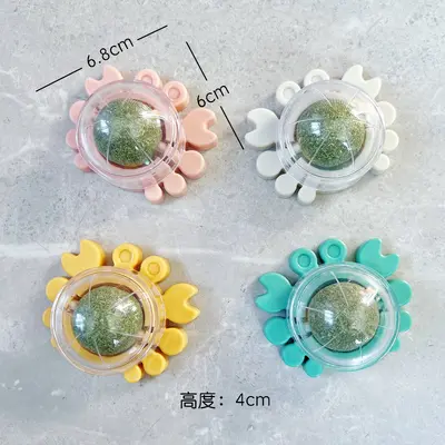 Rotating Catnip Ball Cat Toy with Lick and Chew Teeth Cleaning Function - 7