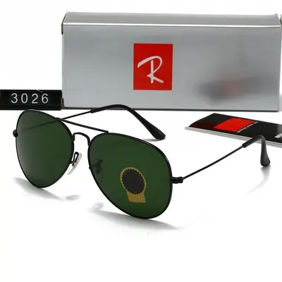 Modische Pilotenbrille mit Metallrahmen und Glasgläsern - 4