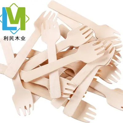 Birch Wood Disposable Knife, Fork and Spoon Set