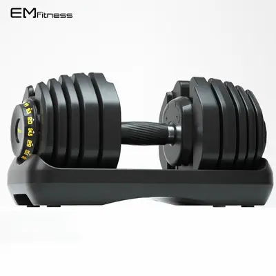 Akıllı ayarlanabilir dambıl fitness erkek ev otomatik hızlı ağırlık değiştirme elektrokaplama dambıl güç antrenman seti - 6