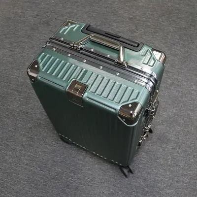 Sit-On Trolley Suitcase, Large Capacity, Combination Lock, Carry-On Size - 9