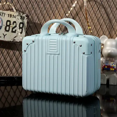 14-inch Retro Carry-On Case, Portable Makeup Case, Mini Suitcase - 6