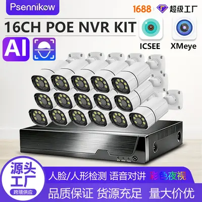 16-channel POE surveillance kit AI facial recognition 4K 8MP - 2
