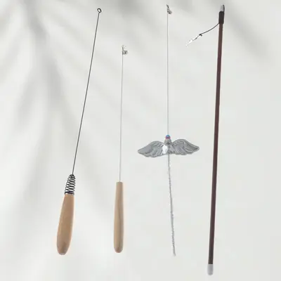 Cat Teaser Wand with Removable Replacement Head - 4