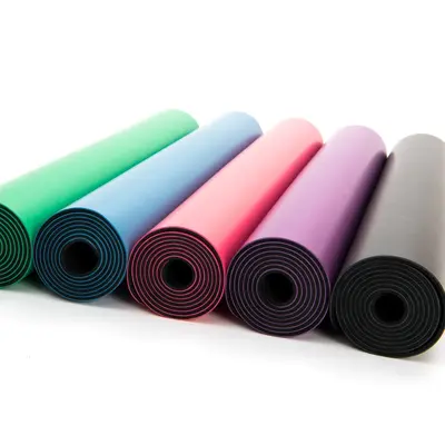PU Rubber Yoga Mat 5mm Thick Wide Yoga Studio Logo - 5