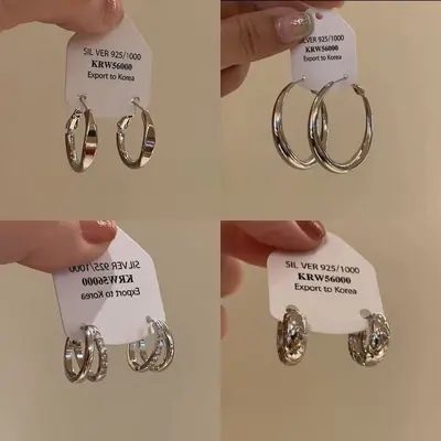 S925 Silver Hoop Earrings for Women