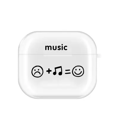 AirPods 4th Gen Smiley Face Protective Case, Transparent - 5