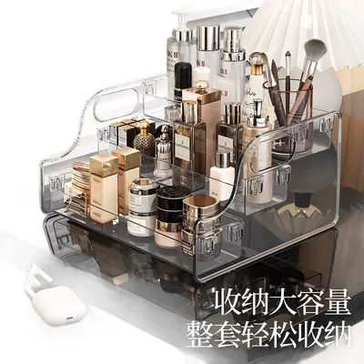 Clear acrylic cosmetics organizer, multi-layer - 5