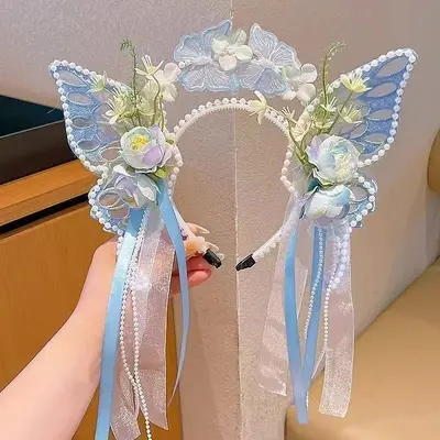 Princess Tassel Hair Hoop, Fairy Hanfu Accessory - 8
