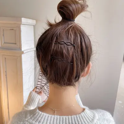 Hair clip for women, trendy side hair clip, simple black Korean hair clip for bangs and back of head