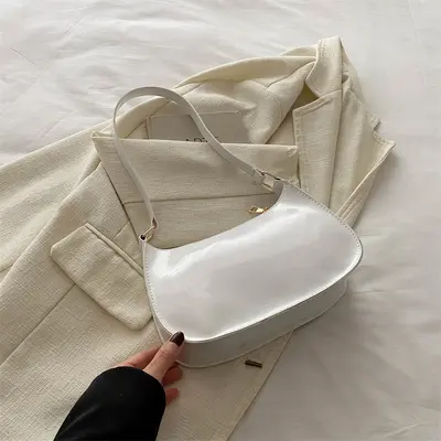 2024 Spring Korean Style Women's Shoulder Bag, Solid Color Small Square Bag - 8