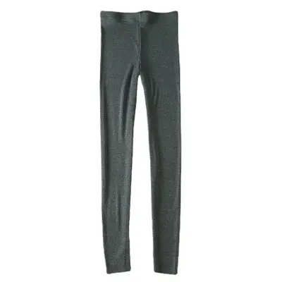 Women's Ribbed Striped Cotton Leggings, High Elastic, Three-Quarter - 6