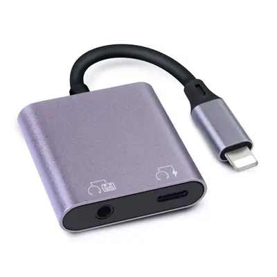 iPhone Uyumlu 3'ü 1 Arada OTG Ses Kartı Adaptörü Şarj ve Mikrofon Bağlantılı - 12