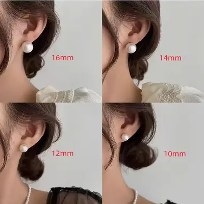 Vintage Pearl Ear Clips, Non-Piercing, Large Pearls