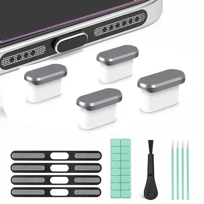 Telefon Toz Koruma Ağı USB C Toz Kapağı iPhone 15/16/17 için Toz Koruma Temizleme Seti - 9
