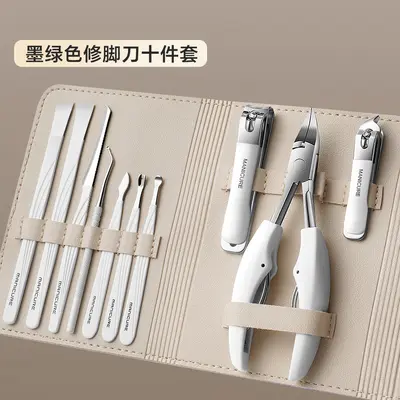 Stainless steel nail clippers, eagle beak design, ingrown toenail kit - 8