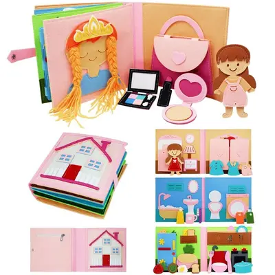 Felt Tear-Off Learning Book for Babys, Farm Animals - 12