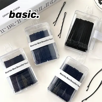 Elegant side clip new black hair clip, fringe clip, hair styling fixed hair clip, hair clip hair accessories, 40 pieces