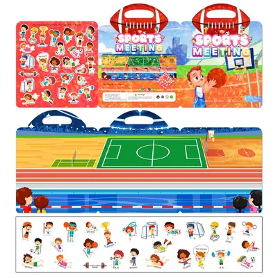 Kinder-Stillbuch mit 3D-Laser-Stickern, kognitives Spielzeug - 4