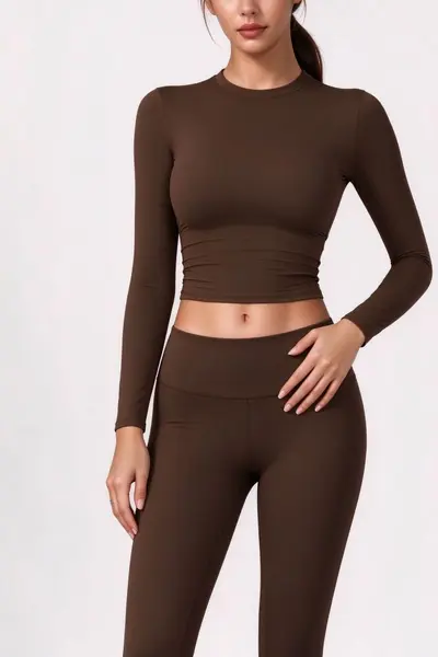 Mingda Sport-Oberteil mit Bauchkontrolle, Langarm - 8