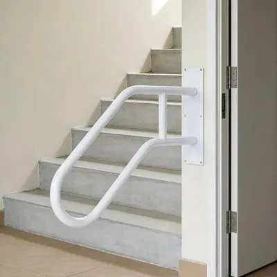 Wall-Mounted Bathroom Grab Bar with Toilet Support Rail for Elderly