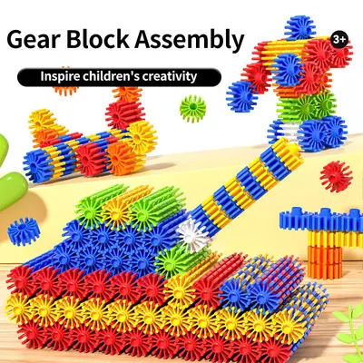 Gear building blocks toy 3-6 years, assembly, educational