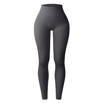 Threaded Seamless Yoga Leggings, Long, Women's, High Waist, Butt-Lifting