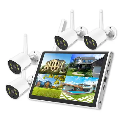 Wireless NVR System 10.1 inch Screen Waterproof Camera Kit