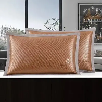 Summer Ice Silk Pillowcase, Cool Bamboo Pillow Cover, 2-Pack - 12