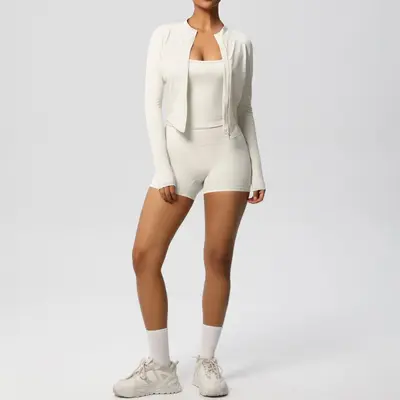 Breathable Sling Yoga Outfit Set, 3-Piece for Women - 11