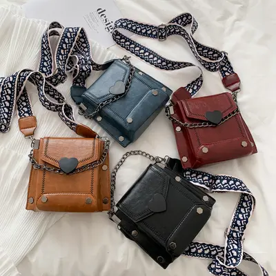 Kleine Vintage-Tasche für fettige Haut, doppelschichtige Großraum-Handytasche, Münzbörse, modische vielseitige Grenzüberschreitungs-kleine Tasche, Umhängetasche.