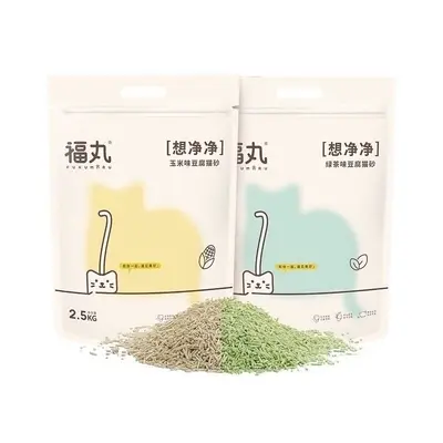 Tofu-Katzenstreu 10 kg, Bentonit-Fruchtholz-Mischung, klumpend, toilettenfest