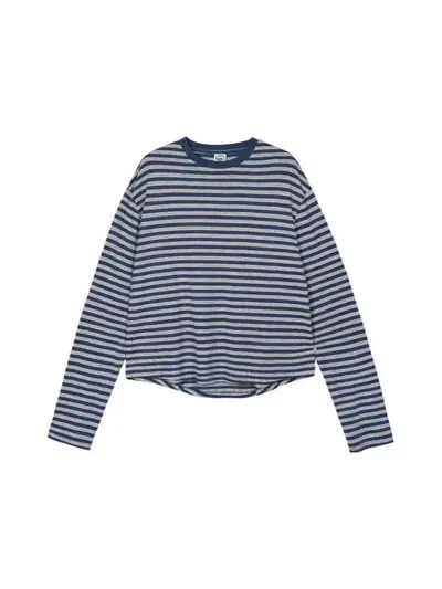 SPELL 2026 Herbst Retro-Streifen Langarm-T-Shirt, koreanischer Stil, locker