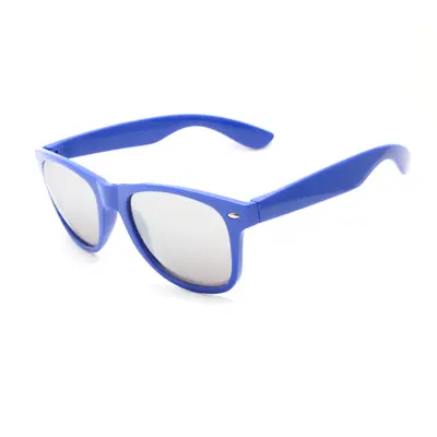 Solid Color Rivet Sunglasses with Logo - 12