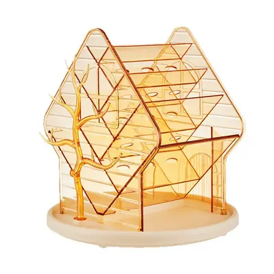 Rotating cosmetics organizer transparent luxury design
