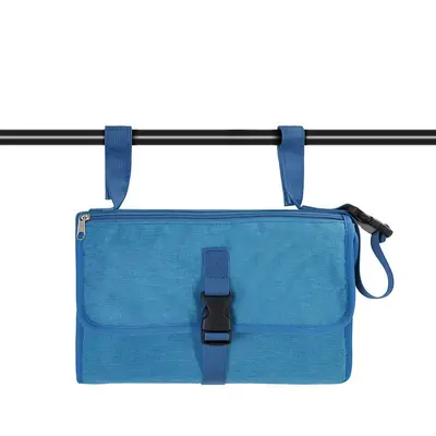 Thick Baby Waterproof Changing Pad with Hanging Foldable Storage Bag - 7