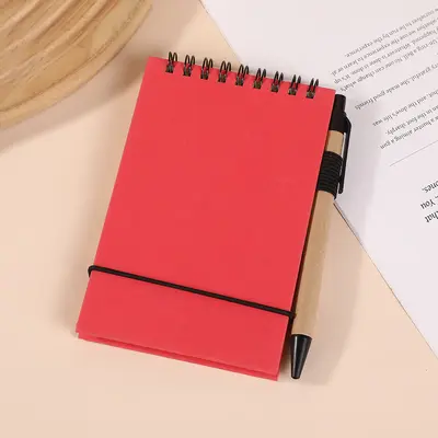 Mini Pocket Notebook with Tear-Off Pages and Pen Holder - 11