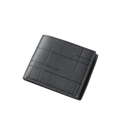 Men's Short Soft Leather Wallet with ID Slot - 6