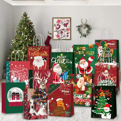 New Year Kraft Paper Gift Bag, Surprise Gift Packet