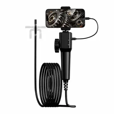 Toptan işleme 360° döner endoskop telefon OTG HD 2 megapiksel 6MM boru tespit kamerası