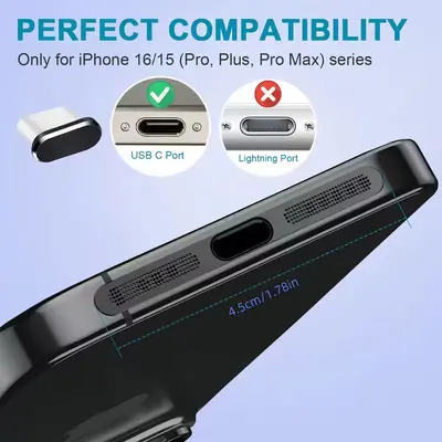Telefon Toz Koruma Kapağı Seti USB C Toz Koruma Kapağı iPhone 15 / 16 için Toz Koruma Temizleme Seti