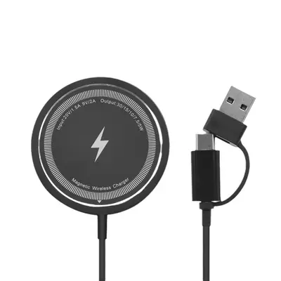 MagSafe manyetik kablosuz hızlı şarj cihazı süper ince mini masaüstü telefon 15W hızlı şarj standı - 7