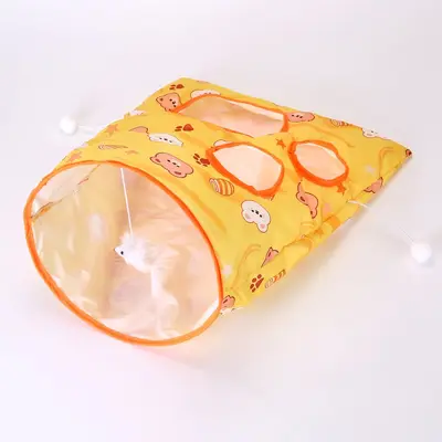 Cat Tunnel Toy with Bag for Self-Play and Kitten Exercise - 7