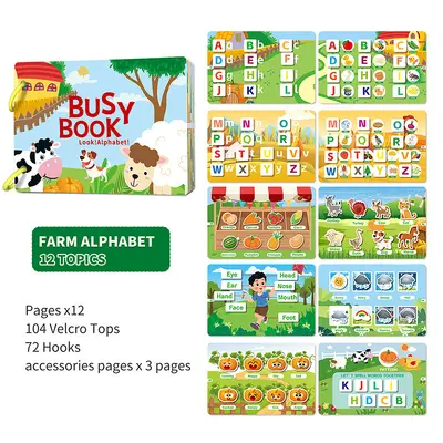 Children's Busy Book with Tear and Sticker Activities, Early Learning Book for Toddlers - 8