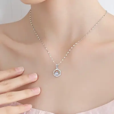 S999 gümüş Möbius şerit kolye, gümüş zincir