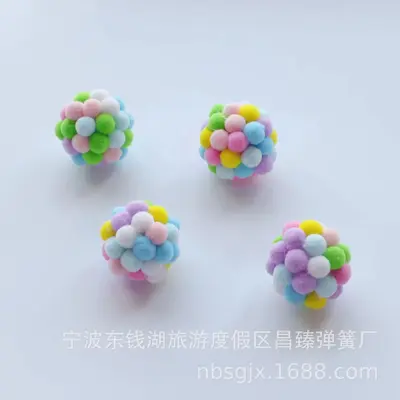 Handmade Bell Ball Interactive Stuffed Cat Toy