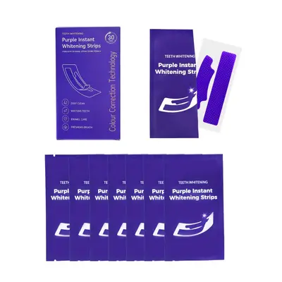 V34 Teeth Whitening Strips, Purple Color-Correcting, Enamel Strengthening - 6