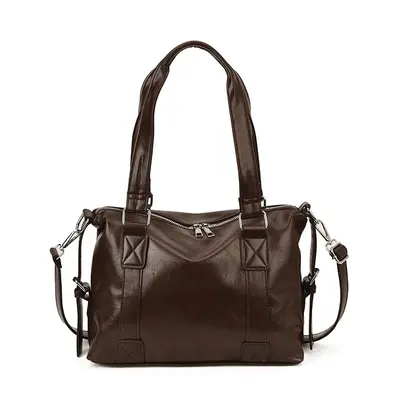 Women's Korean-Style Large-Capacity Single-Shoulder Bag, Retro Tote - 8