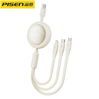 Pinsheng 3-in-1 çekimiş şarj kablosu, 2-in-1 araç tutuşu