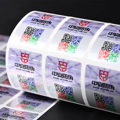 Custom Laser Hologram Security Label, One-Item-One-Code, Adhesive